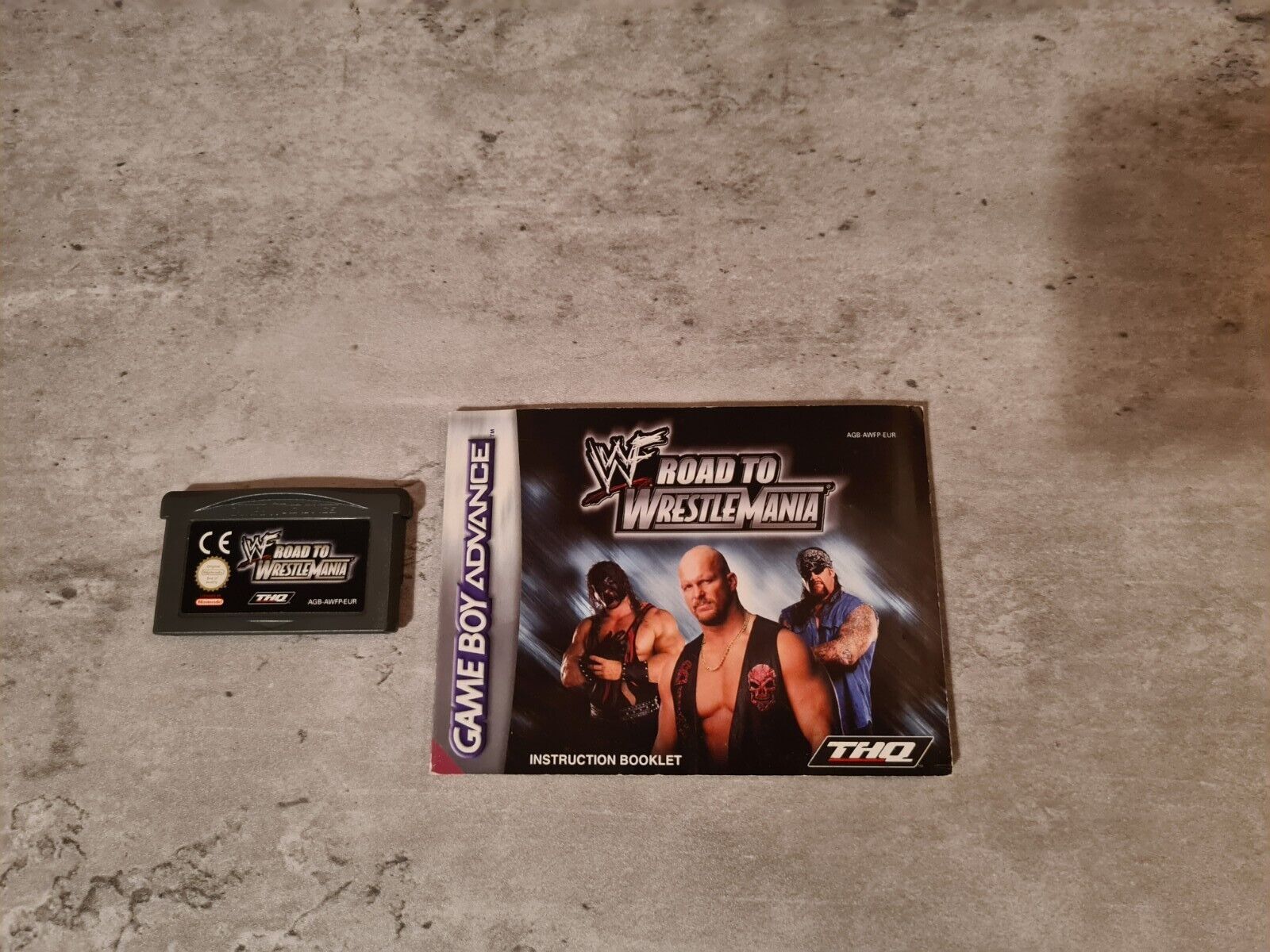 Nintendo Gameboy Advance WWF Road to Wrestlemania mit OVP und Anleitung EUR - T-Retro-Games 