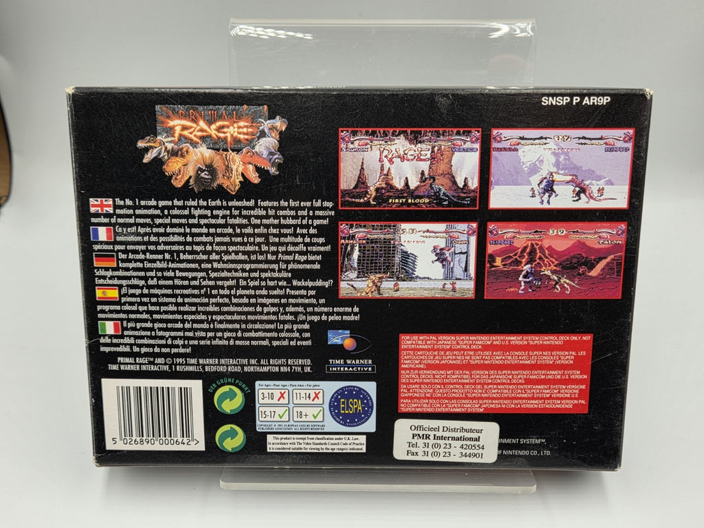 SNES Super Nintendo Primal Rage mit OVP und Anleitung EUR