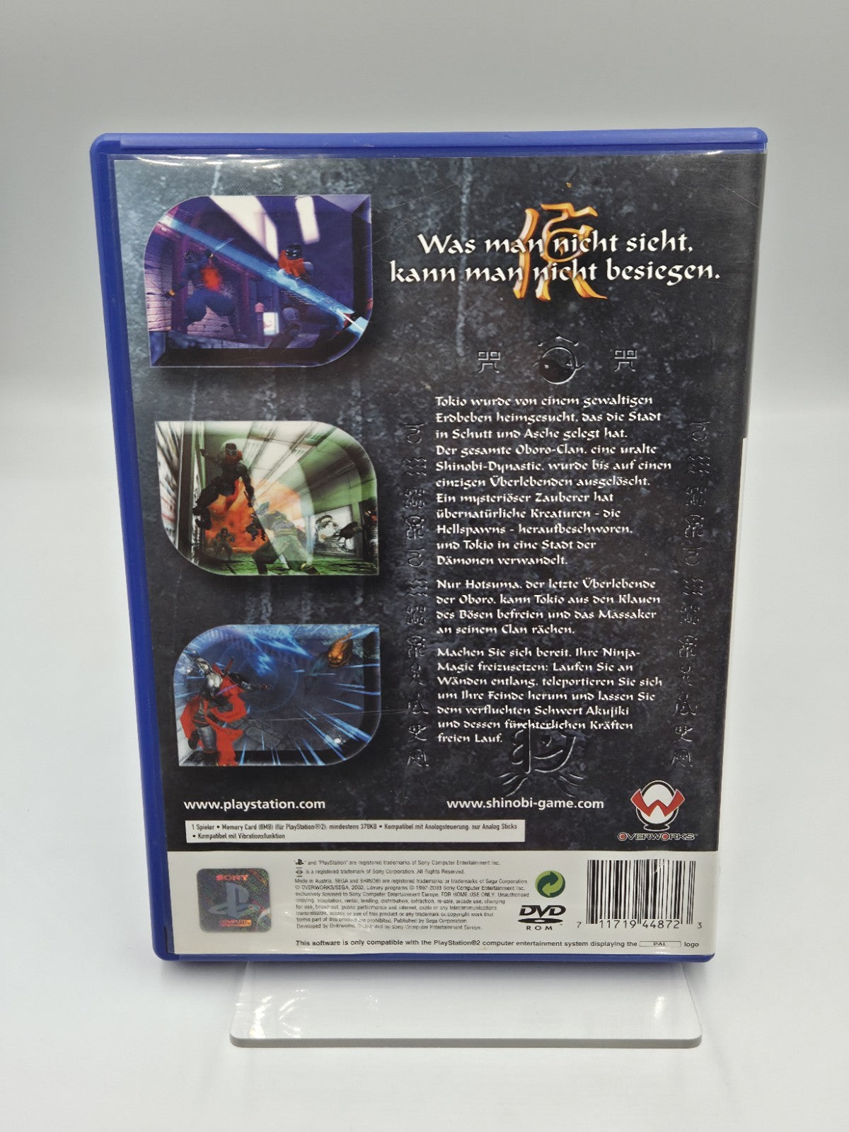 PS2 Playstation 2 Spiel Shinobi mit OVP und Anleitung Deutsch
