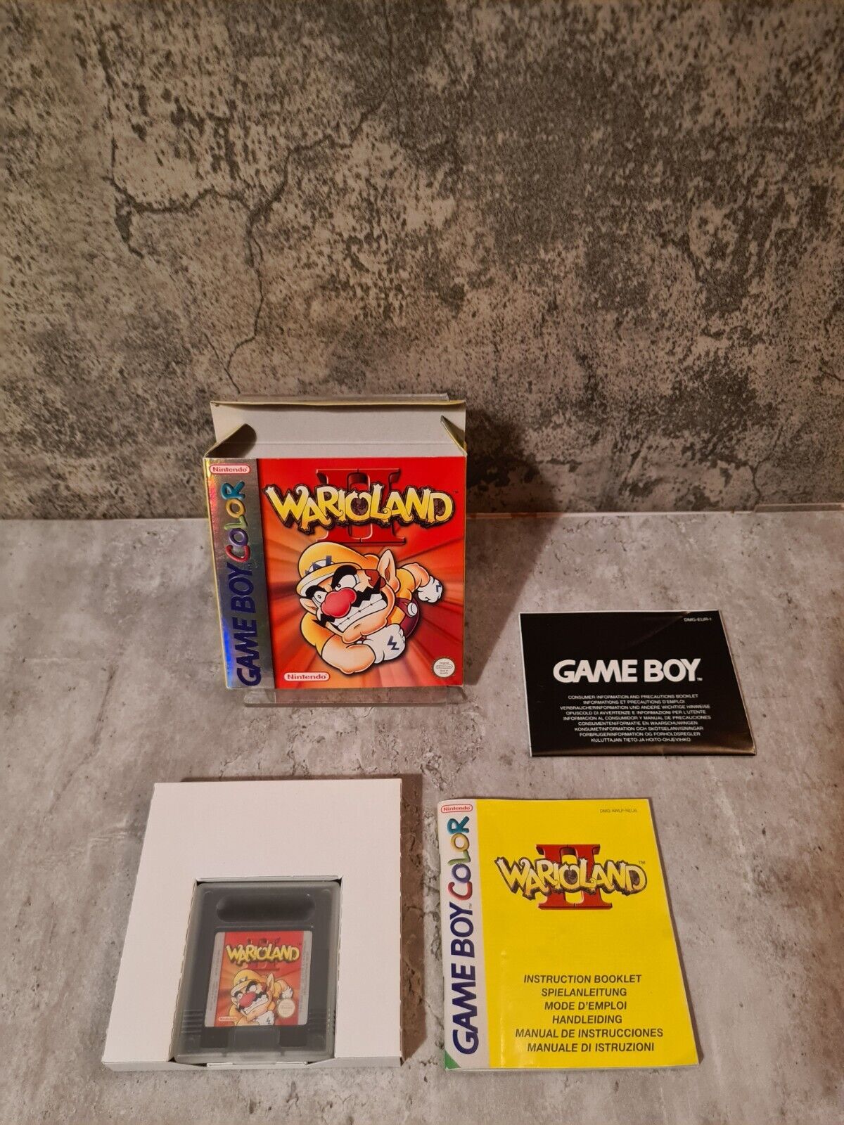 Gameboy Color Wario Land II mit OVP und Anleitung EUR - T-Retro-Games 