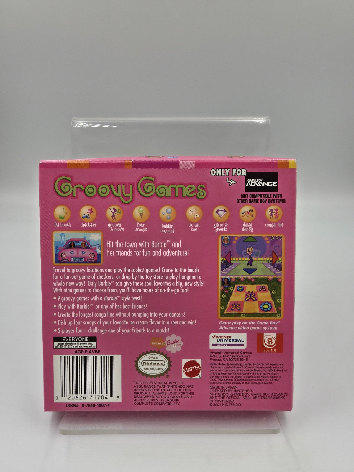 Nintendo Game Boy Advance Spiel Barbie Groovy Games mit OVP und Anleitung USA