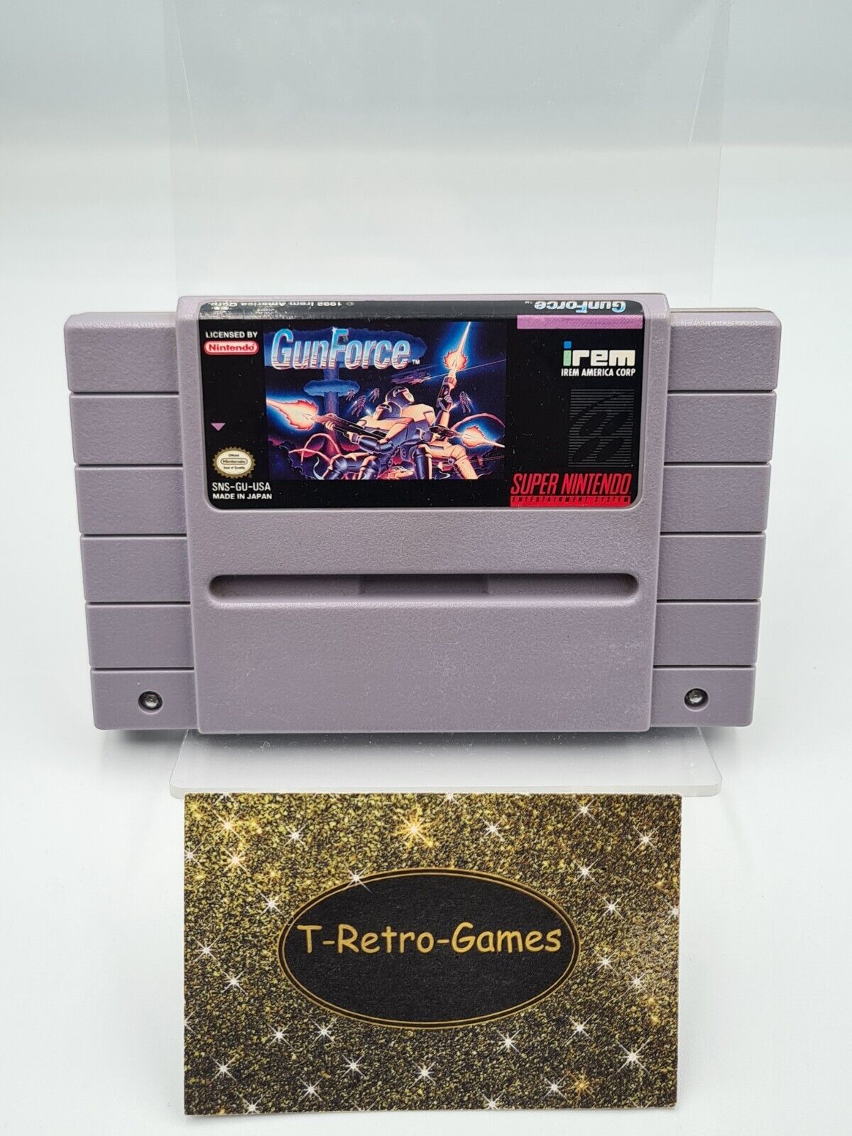 SNES Super Nintendo GunForce NTSC USA Modul - T-Retro-Games 
