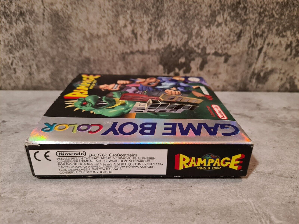 Nintendo Game Boy Color Rampage World Tour mit OVP und Anleitung EUR - T-Retro-Games 