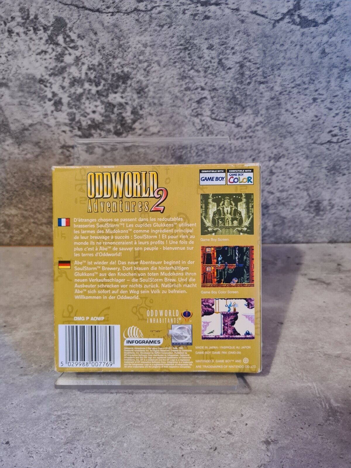 Nintendo Game Boy Color Oddworld Adventures 2 mit OVP und Anleitung EUR - T-Retro-Games 