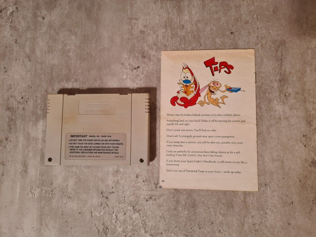 SNES Super Nintendo The Ren & Stimpy Show Veediots! mit OVP und Anleitung UKV - T-Retro-Games 