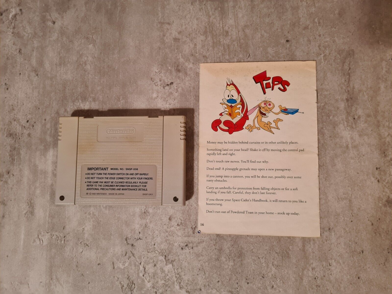 SNES Super Nintendo The Ren & Stimpy Show Veediots! mit OVP und Anleitung UKV - T-Retro-Games 