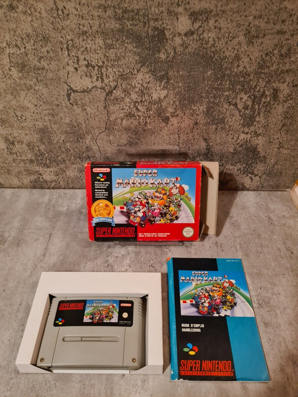 SNES Super Nintendo Super Mario Kart mit OVP und Anleitung FAH Classic - T-Retro-Games 