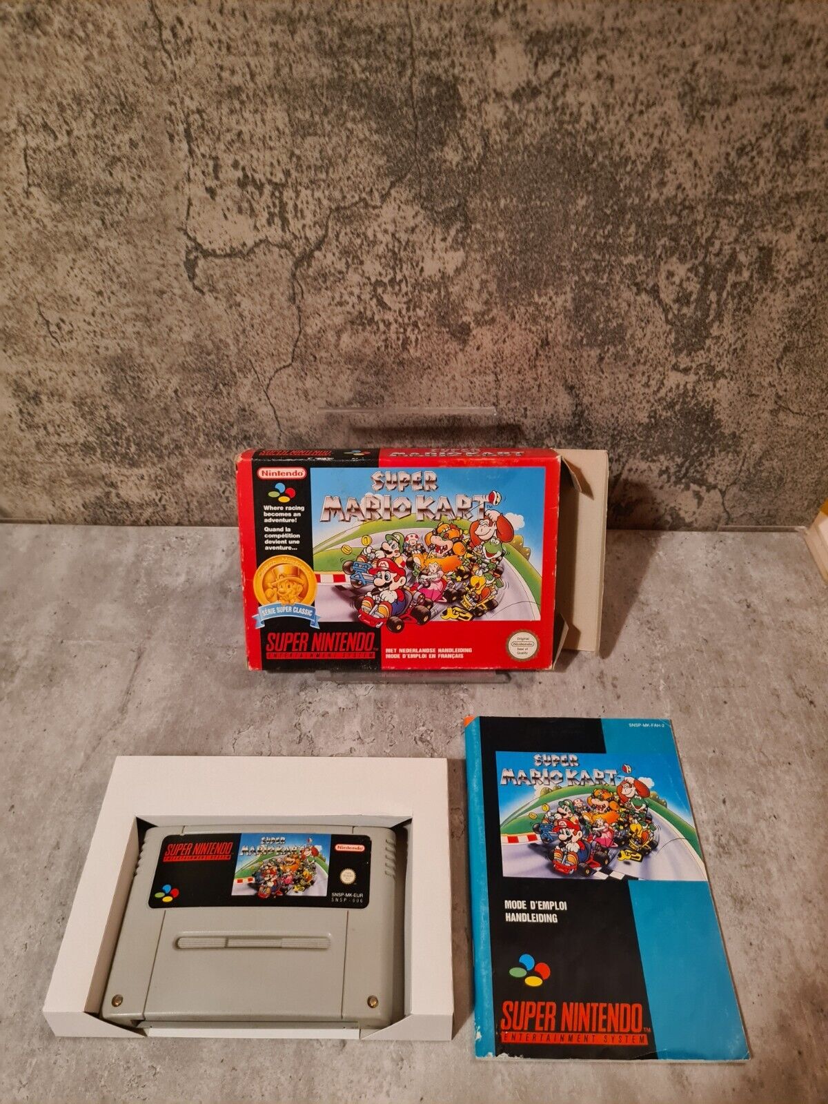 SNES Super Nintendo Super Mario Kart mit OVP und Anleitung FAH Classic - T-Retro-Games 