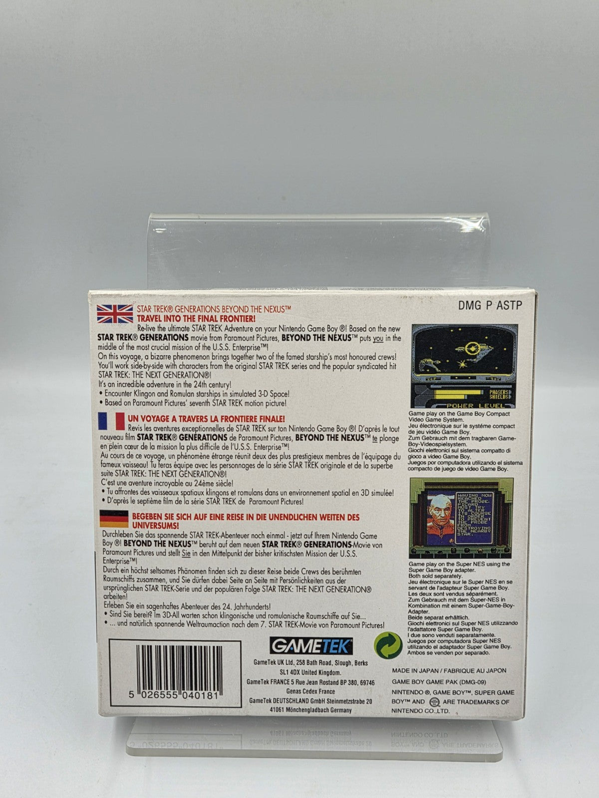 Game Boy Classic Star Trek Generations Beyond The Nexus + OVP und Anleitung EUR