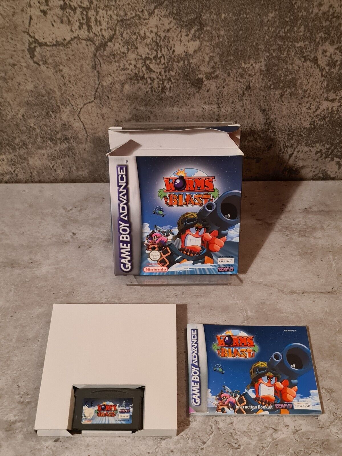 Nintendo Game Boy Advance Worms Blast mit OVP und Anleitung EUR - T-Retro-Games 