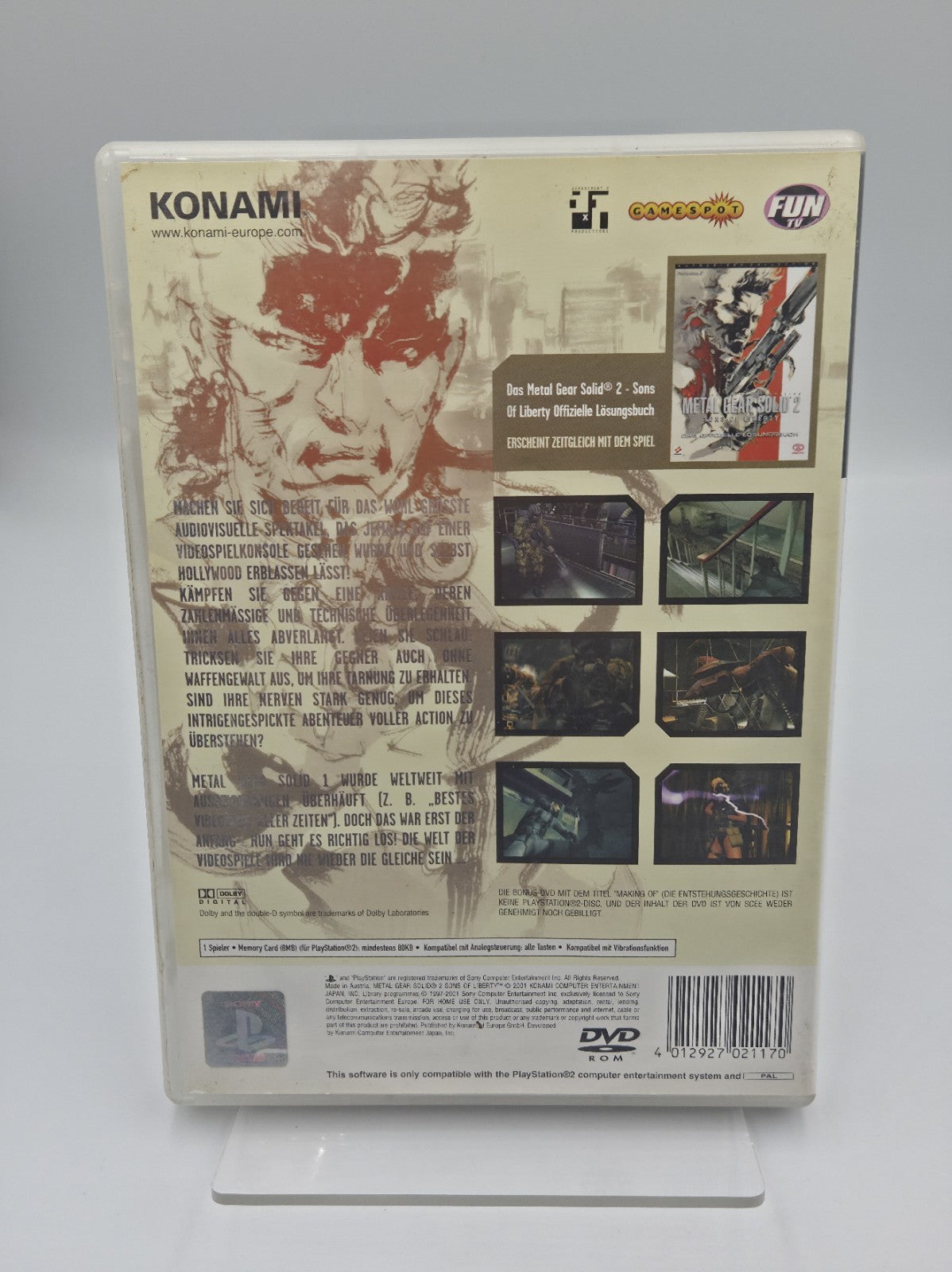 PS2 Metal Gear Solid 2 Sons of Liberty mit OVP+Anleitung  + Bonus DVD Deutsch 
