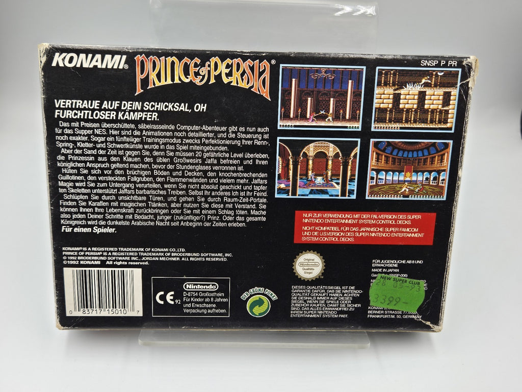 SNES Super Nintendo Prince of Persia mit OVP und Anleitung NOE