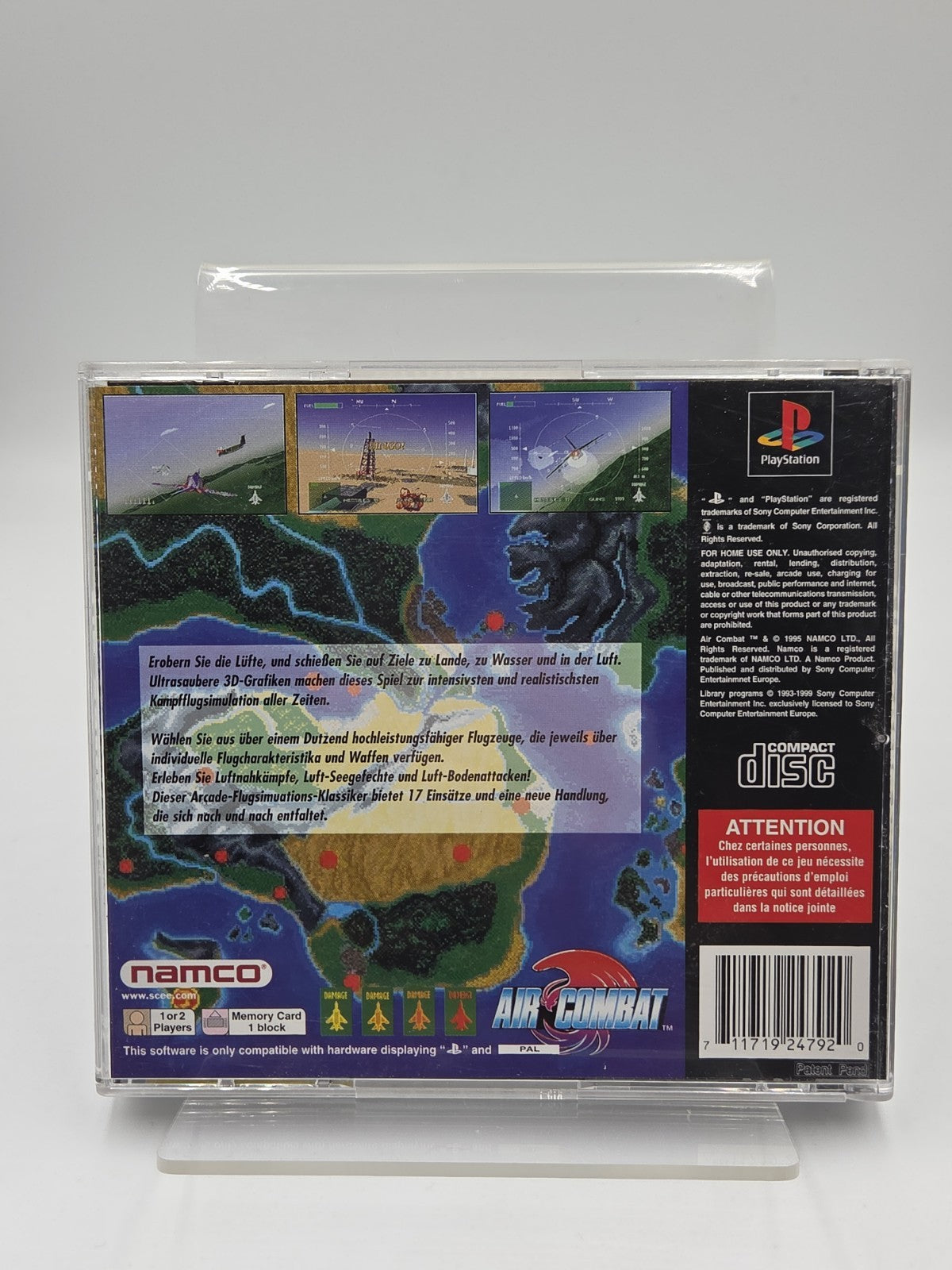 PS1 Playstation 1 Spiel Air Combat mit OVP und Anleitung Deutsch