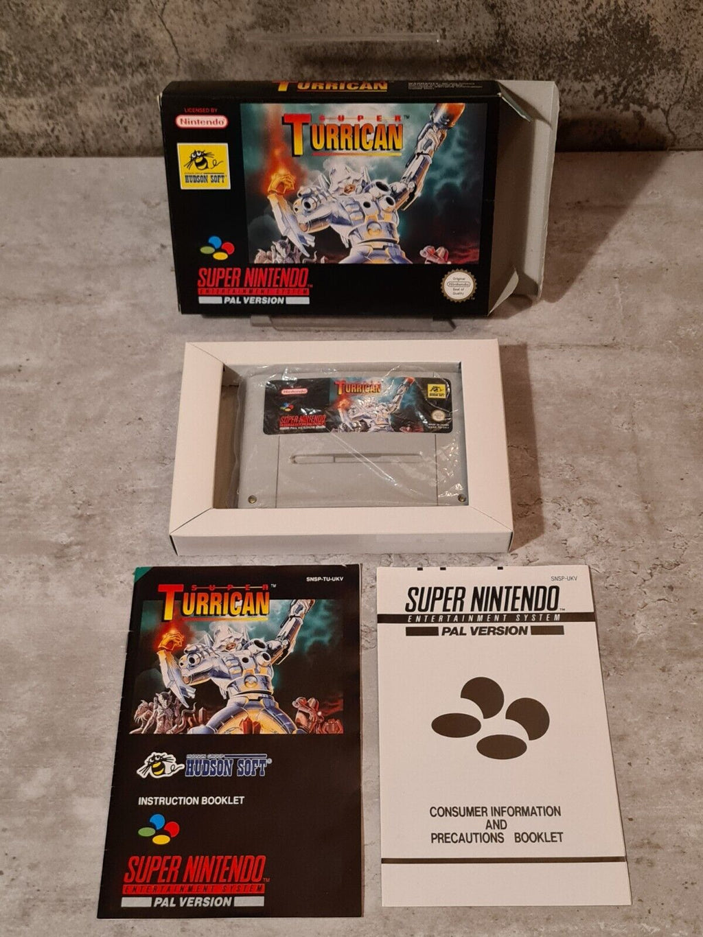 SNES Super Nintendo Super Turrican mit OVP und Anleitung UKV - T-Retro-Games 