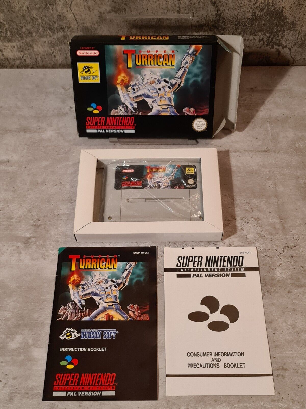 SNES Super Nintendo Super Turrican mit OVP und Anleitung UKV - T-Retro-Games 