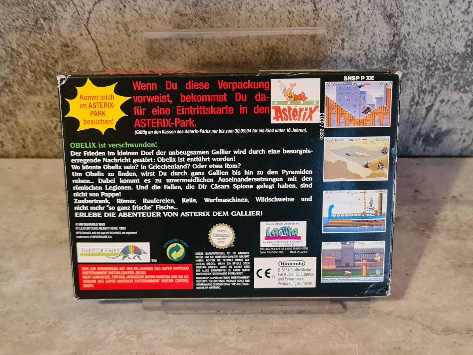 SNES Super Nintendo Asterix mit OVP und Anleitung NOE - T-Retro-Games 