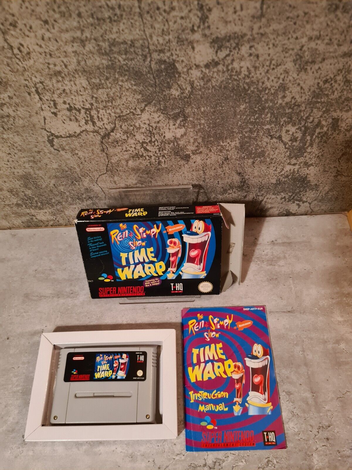 SNES Super Nintendo The Ren & Stimpy Show Time Warp mit OVP und Anleitung EUR - T-Retro-Games 