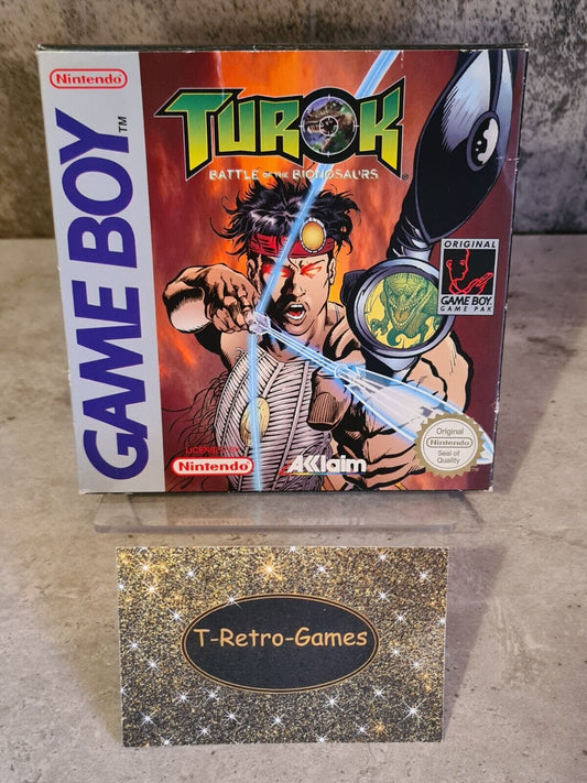 Nintendo Game Boy Classic Turok Battle of The Bionosaurs + OVP und Anleitung EUR - T-Retro-Games 