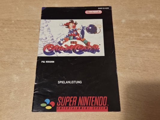 SNES Kid Klown in Crazy Chase Spielanleitung Instruction Booklet NOE