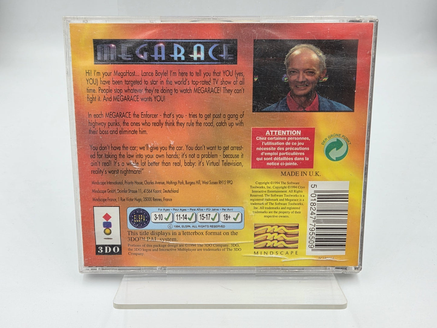 3DO Spiel Megarace mit OVP und Anleitung Englisch