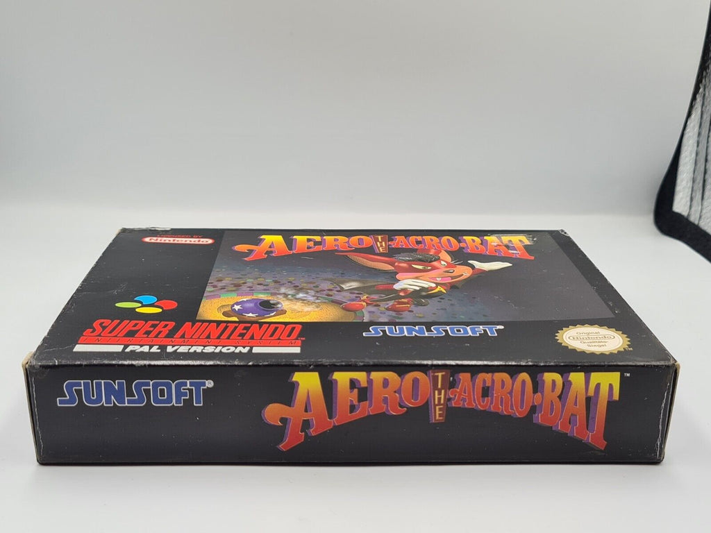 SNES Super Nintendo Aero The Acro-Bat mit OVP und Anleitung NOE - T-Retro-Games 