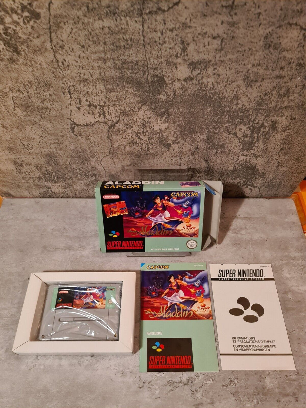 SNES Super Nintendo Disney's Aladdin mit OVP und Anleitung HOL - T-Retro-Games 