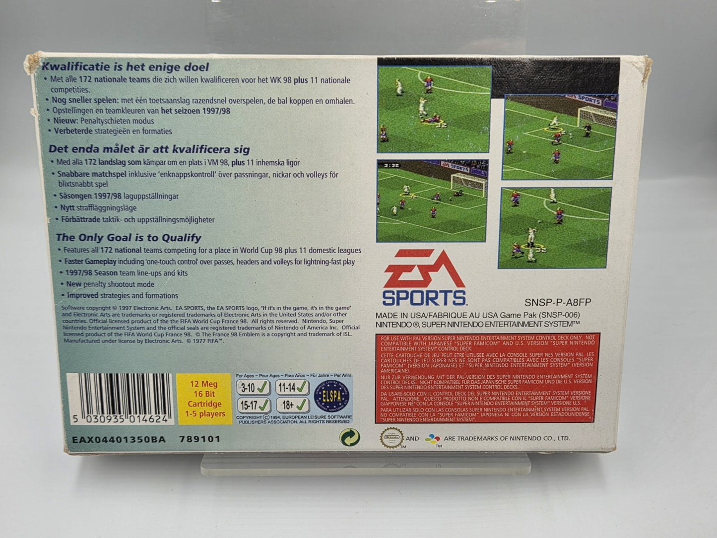 SNES Super Nintendo Fifa 98 Road to World Cup mit OVP und Anleitung EUR
