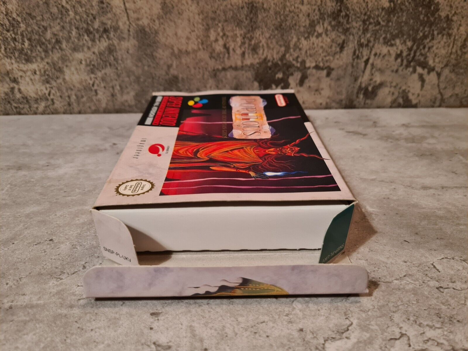 SNES Super Nintendo Populous II Trials of The Olympian Gods + OVP Anleitung UKV - T-Retro-Games 