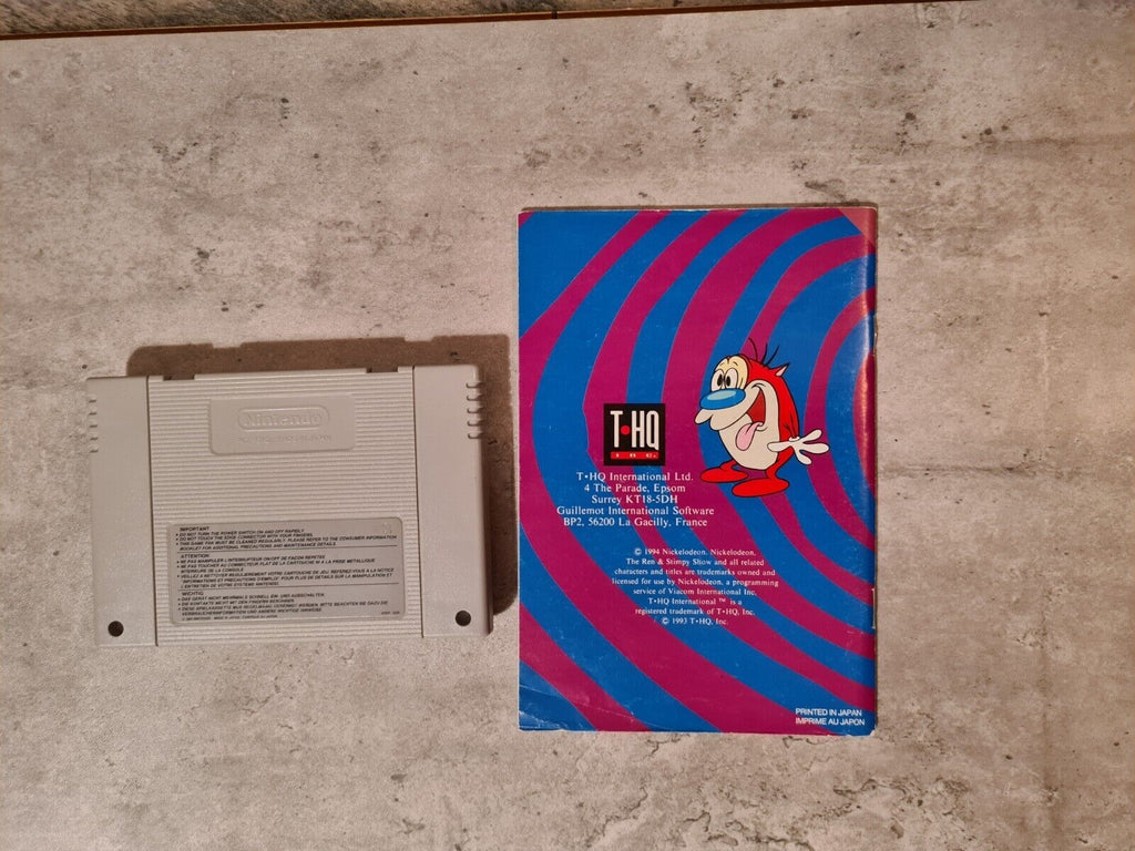 SNES Super Nintendo The Ren & Stimpy Show Time Warp mit OVP und Anleitung EUR - T-Retro-Games 