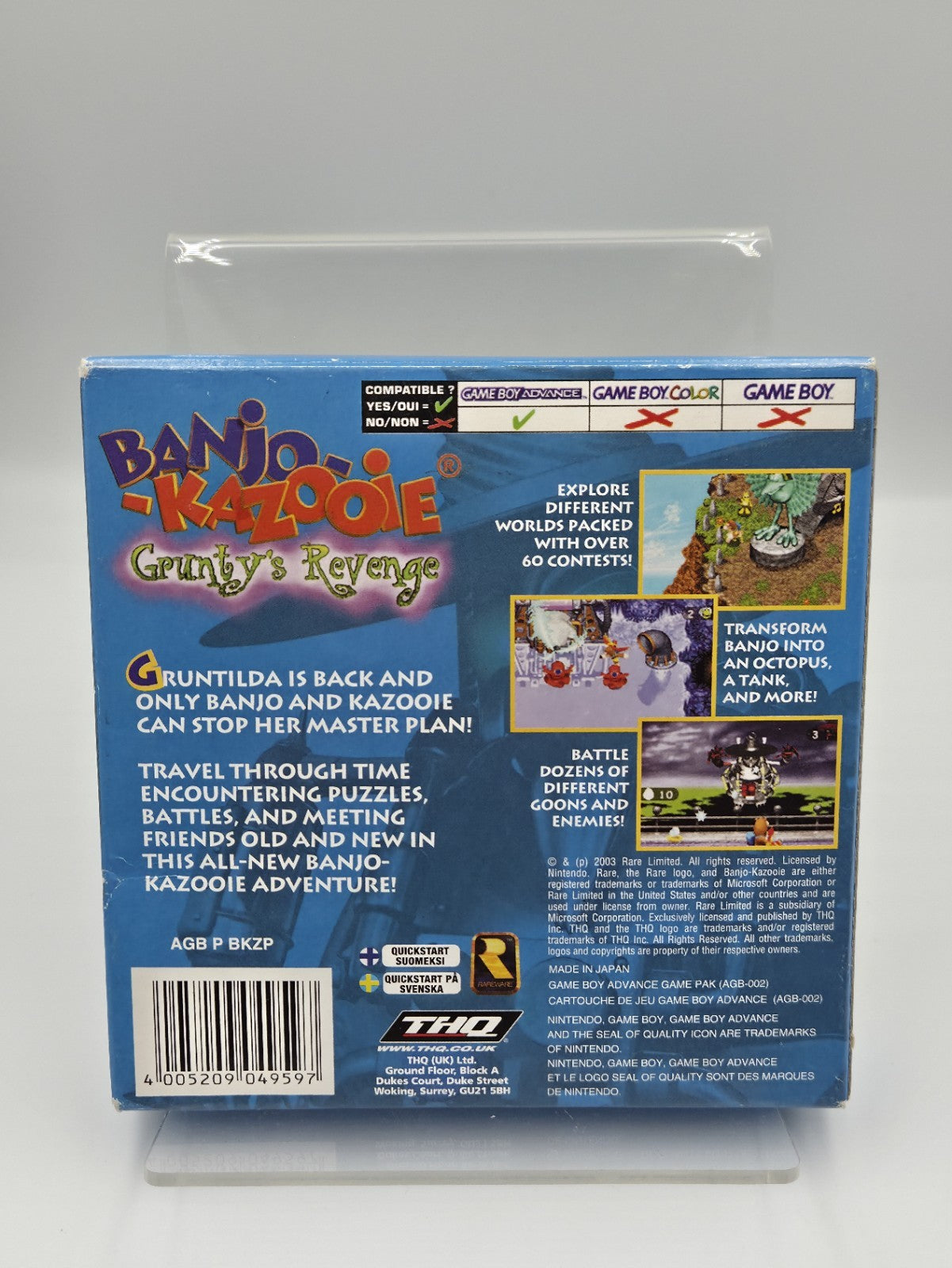 Nintendo Game Boy Advance Banjo Kazooie Grunty's Revenge + OVP und Anleitung UKV