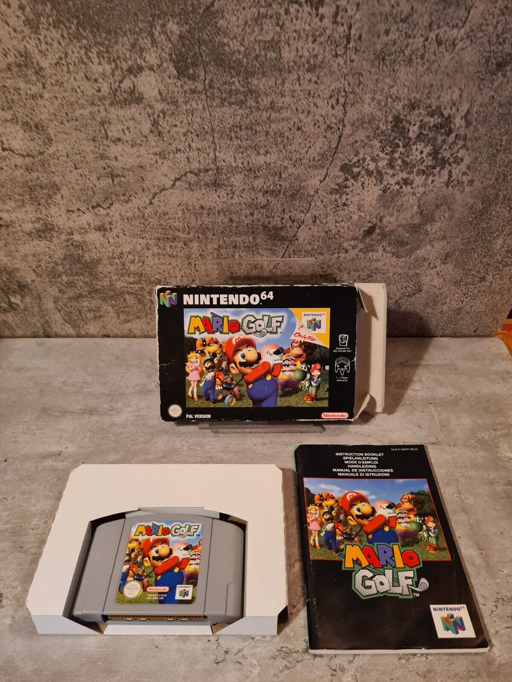 N64 Nintendo 64 Mario Golf mit OVP und Anleitung EUR - T-Retro-Games 