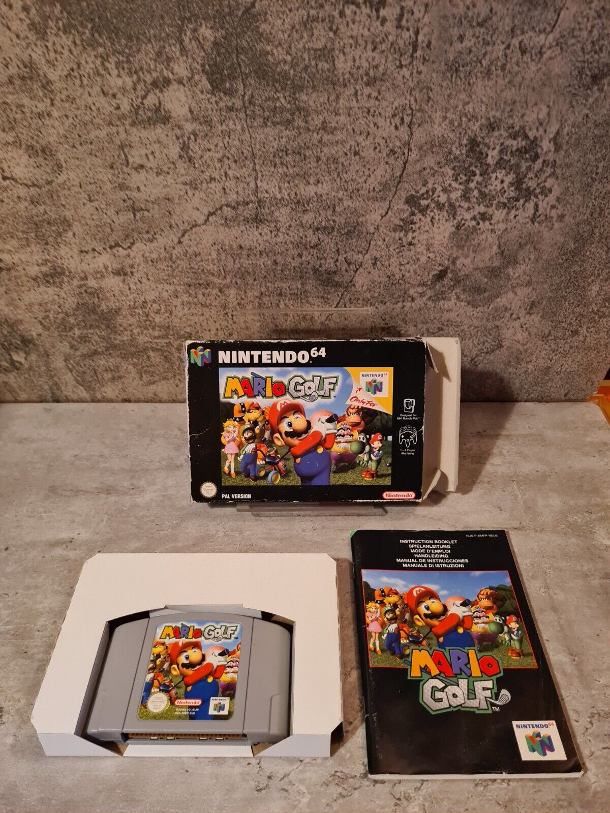 N64 Nintendo 64 Mario Golf mit OVP und Anleitung EUR - T-Retro-Games 