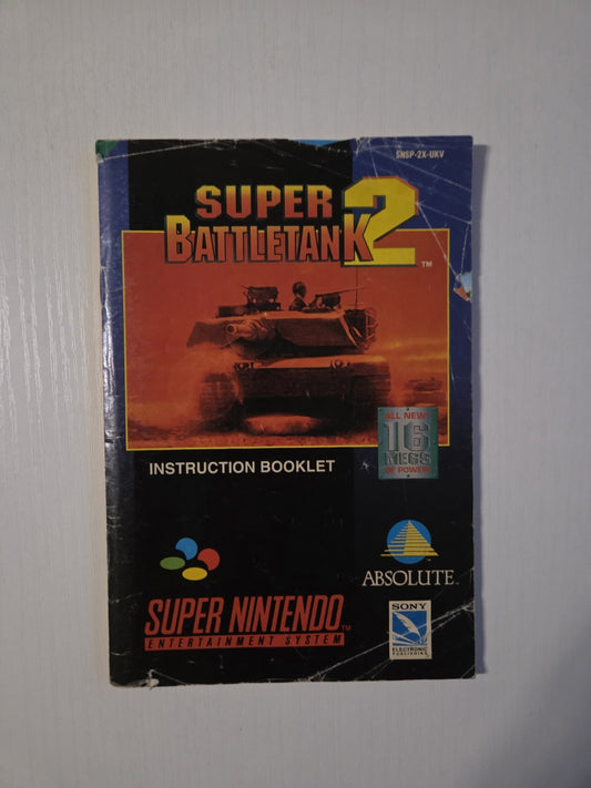 SNES Super Nintendo Super Battletank 2 Spielanleitung Instruction Booklet UKV