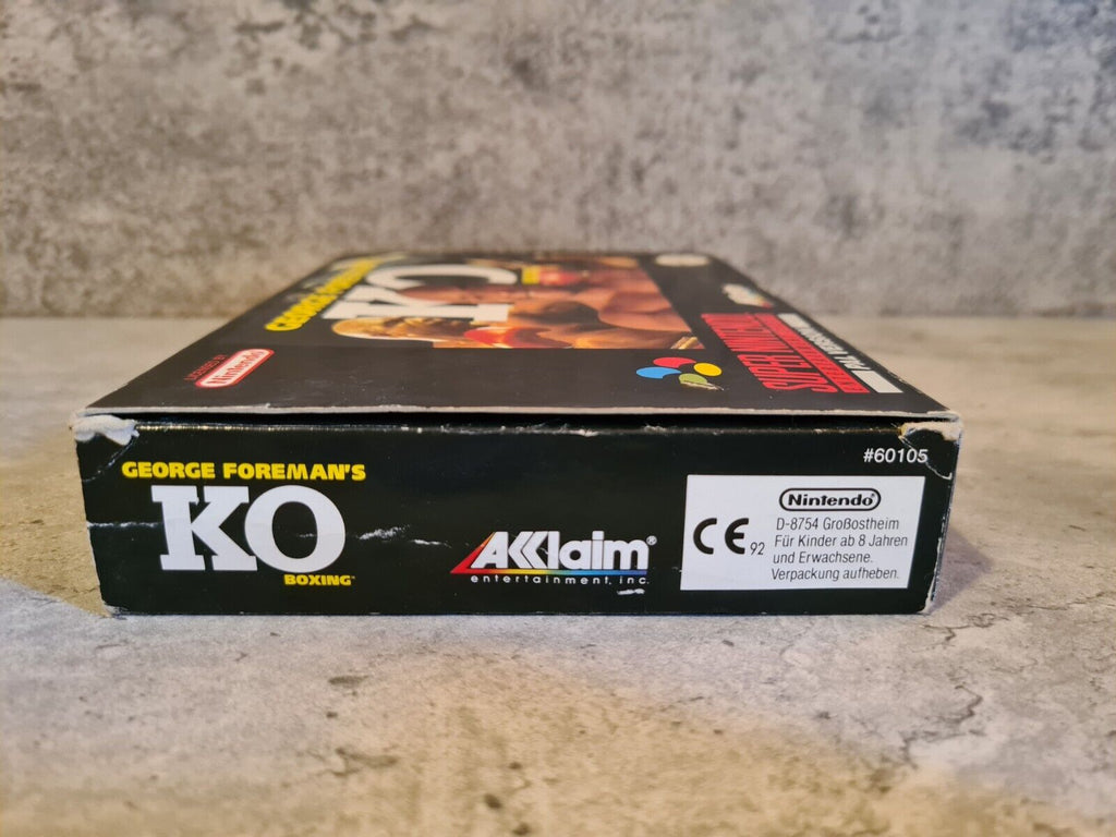 SNES Super Nintendo George Foreman's KO Boxing mit OVP und Anleitung NOE - T-Retro-Games 