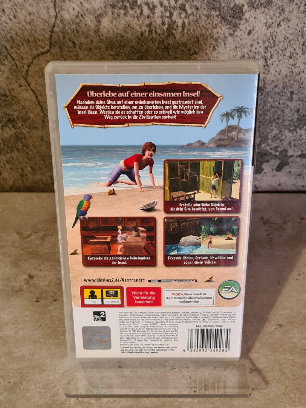 Sony PSP Spiel Die Sims 2 Gestrandet mit OVP und Anleitung Deutsch - T-Retro-Games 