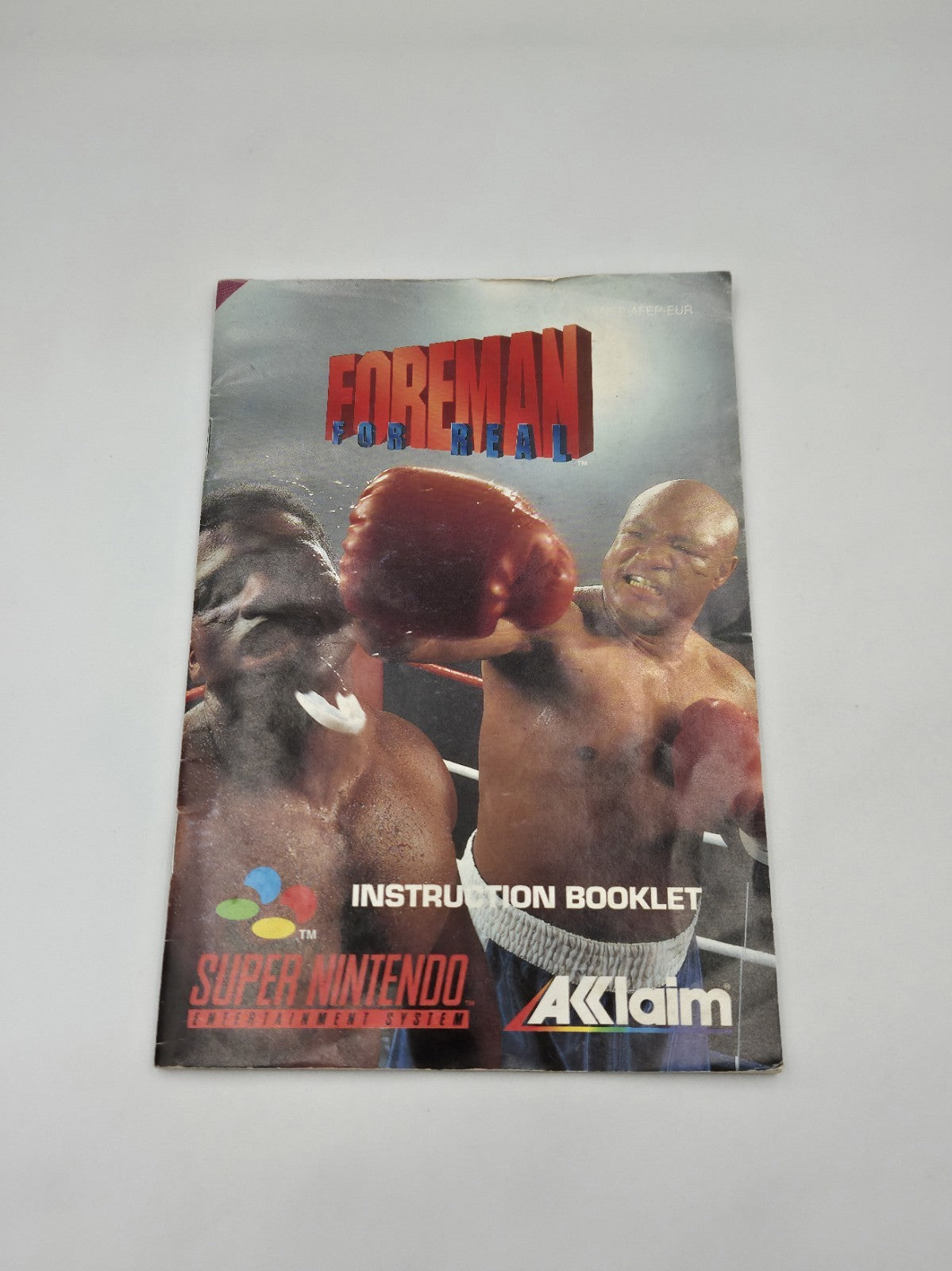 SNES Super Nintendo Spiel Foreman For Real mit OVP und Anleitung EUR