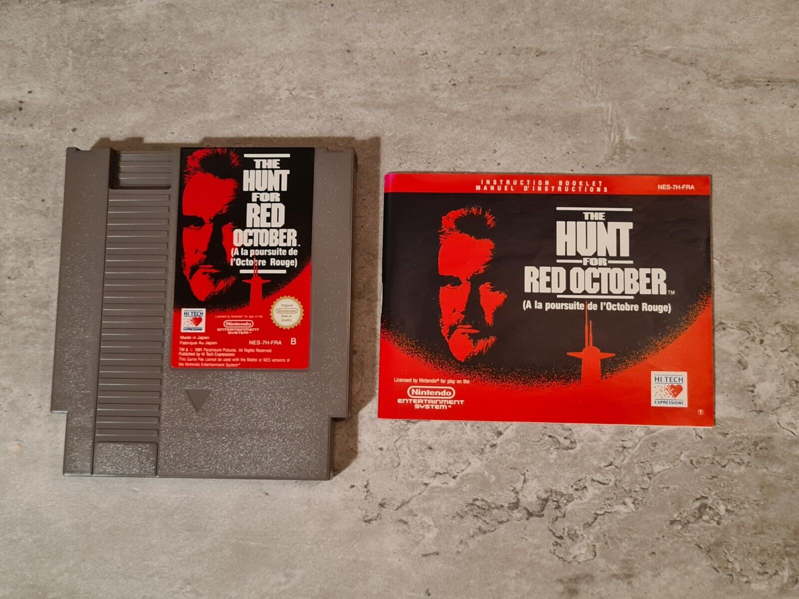 Nintendo NES The Hunt for Red October mit OVP und Anleitung FRA - T-Retro-Games 