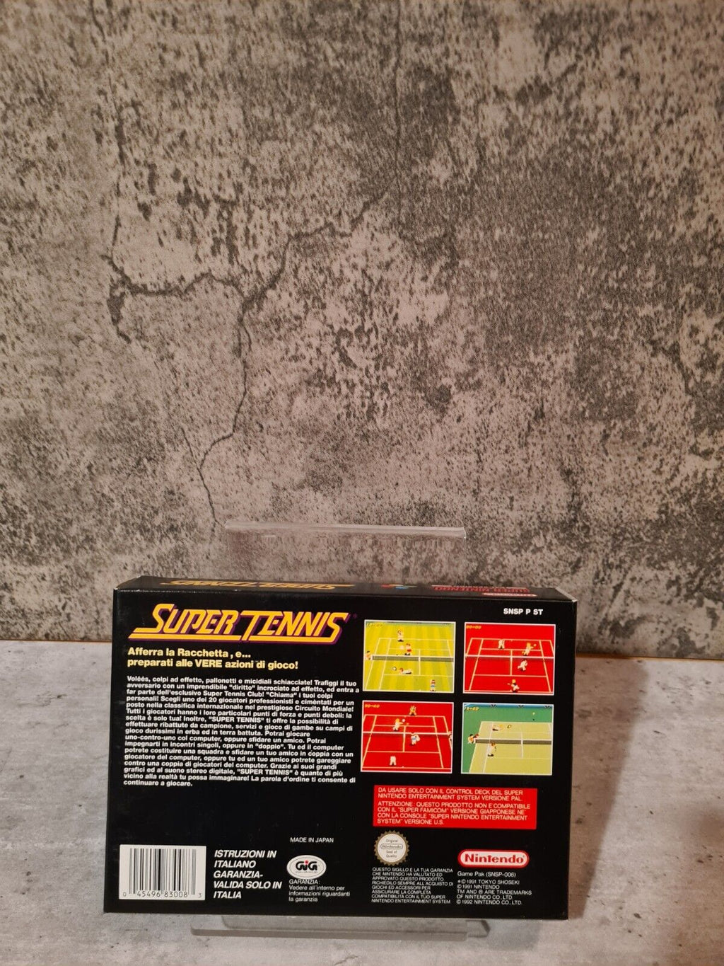 SNES Super Nintendo Super Tennis New Old Stock Neu unbenutzt ITA - T-Retro-Games 