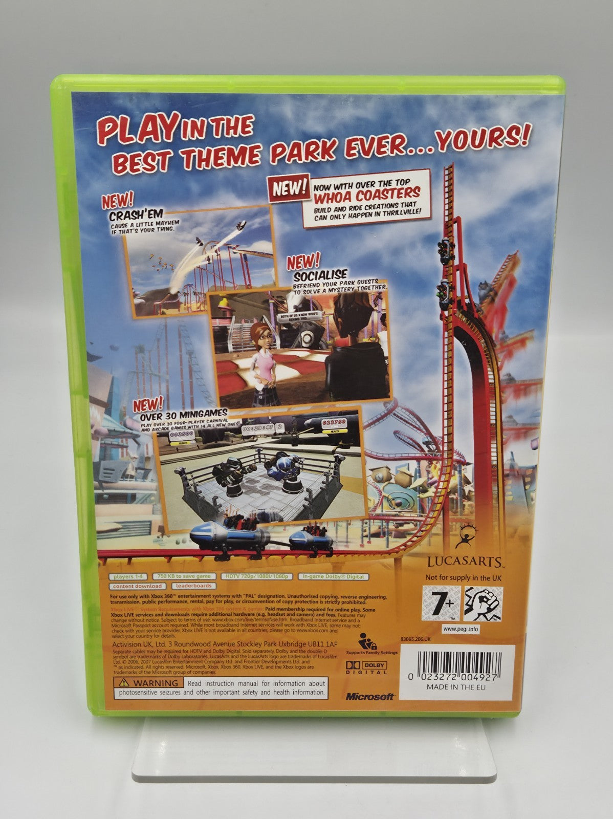 XBOX360 Spiel Thrillville Off The Rails mit OVP und Anleitung Englisch