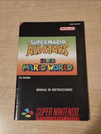 Super Nintendo Super Mario Allstars &  Super Mario WorId Instruction Booklet ESP
