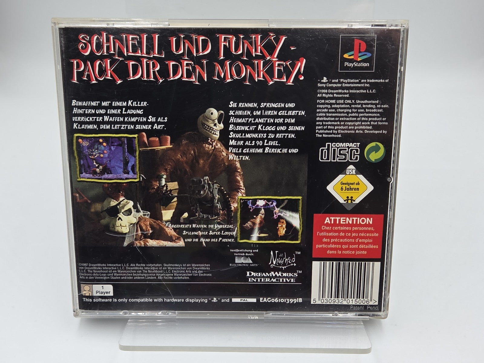 PS1 Playstation 1 Spiel Skullmonkeys mit OVP und Anleitung Deutsch
