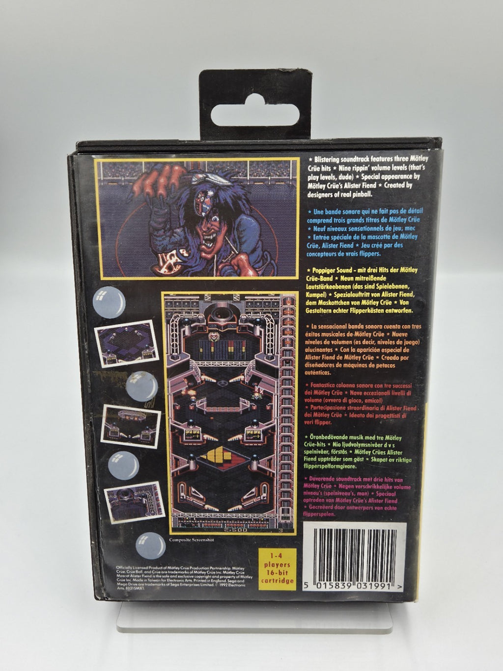Sega Mega Drive Spiel Crüe Ball mit OVP und Anleitung Multilingual 