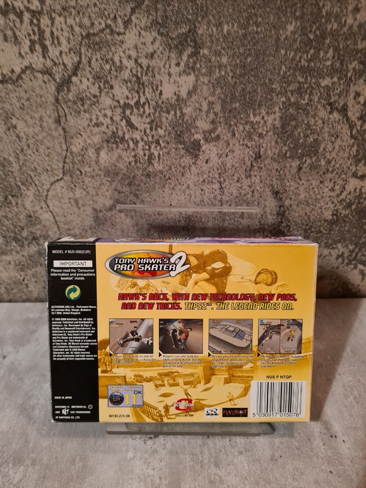 N64 Nintendo 64 Tony Hawk's Pro Skater 2 mit OVP und Anleitung UKV - T-Retro-Games 