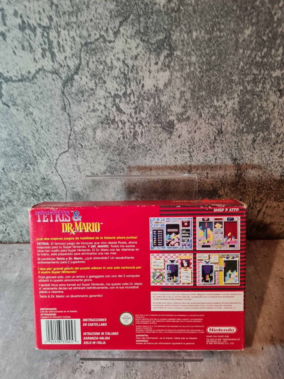 SNES Super Nintendo Tetris & Dr. Mario mit OVP und Anleitung ITA - T-Retro-Games 