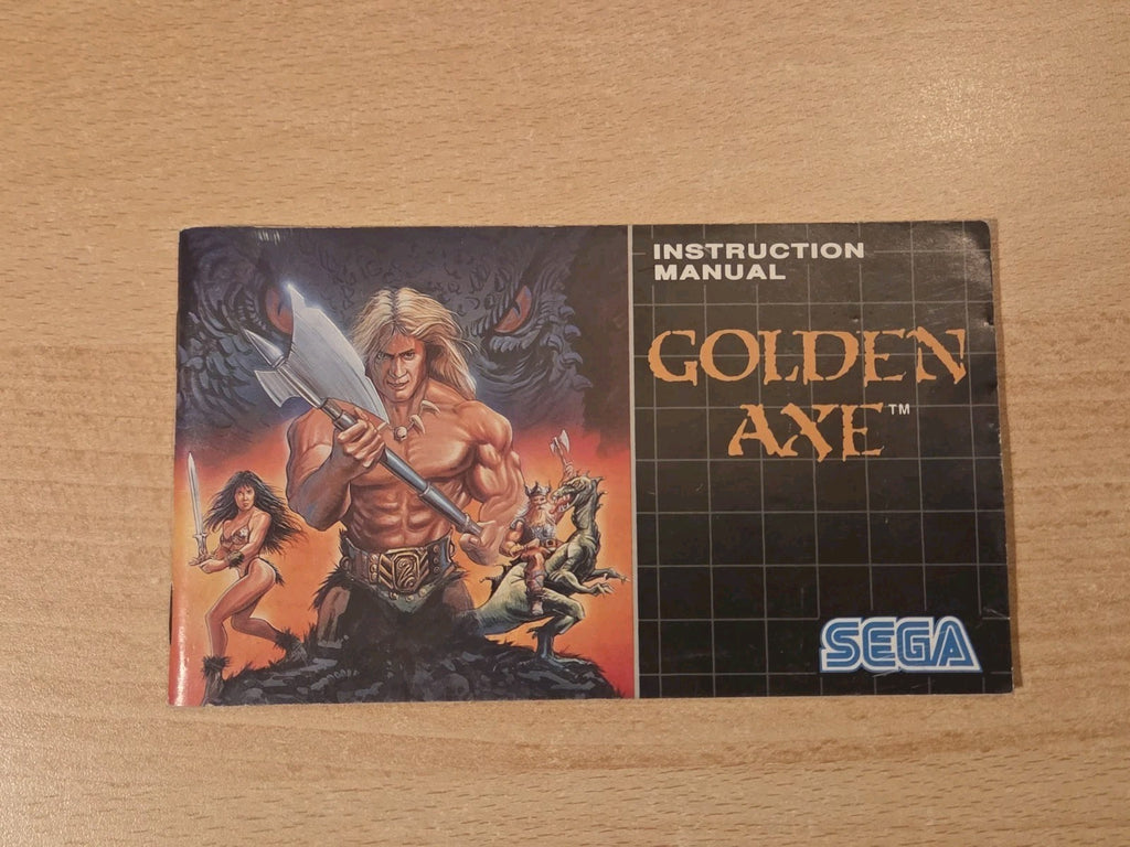 Sega Mega Drive Golden Axe Instruction Booklet Spielanleitung