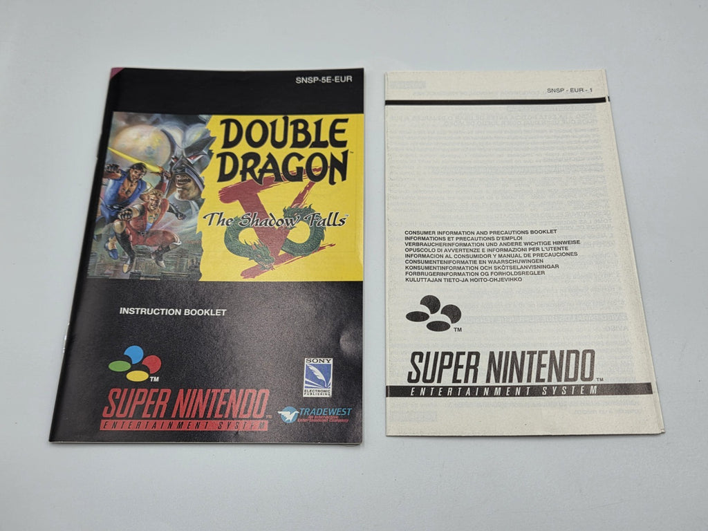 SNES Super Nintendo Double Dragon V The Shadow Falls mit OVP und Anleitung EUR