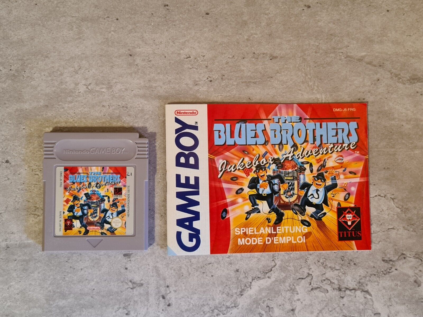 Game Boy Classic The Blues Brothers Jukebox Adventures mit OVP und Anleitung FRG - T-Retro-Games 