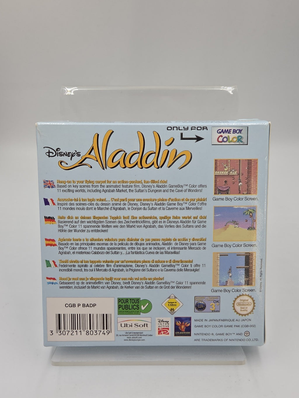 Nintendo Game Boy Color Spiel Disney's Aladdin mit OVP und Anleitung EUR
