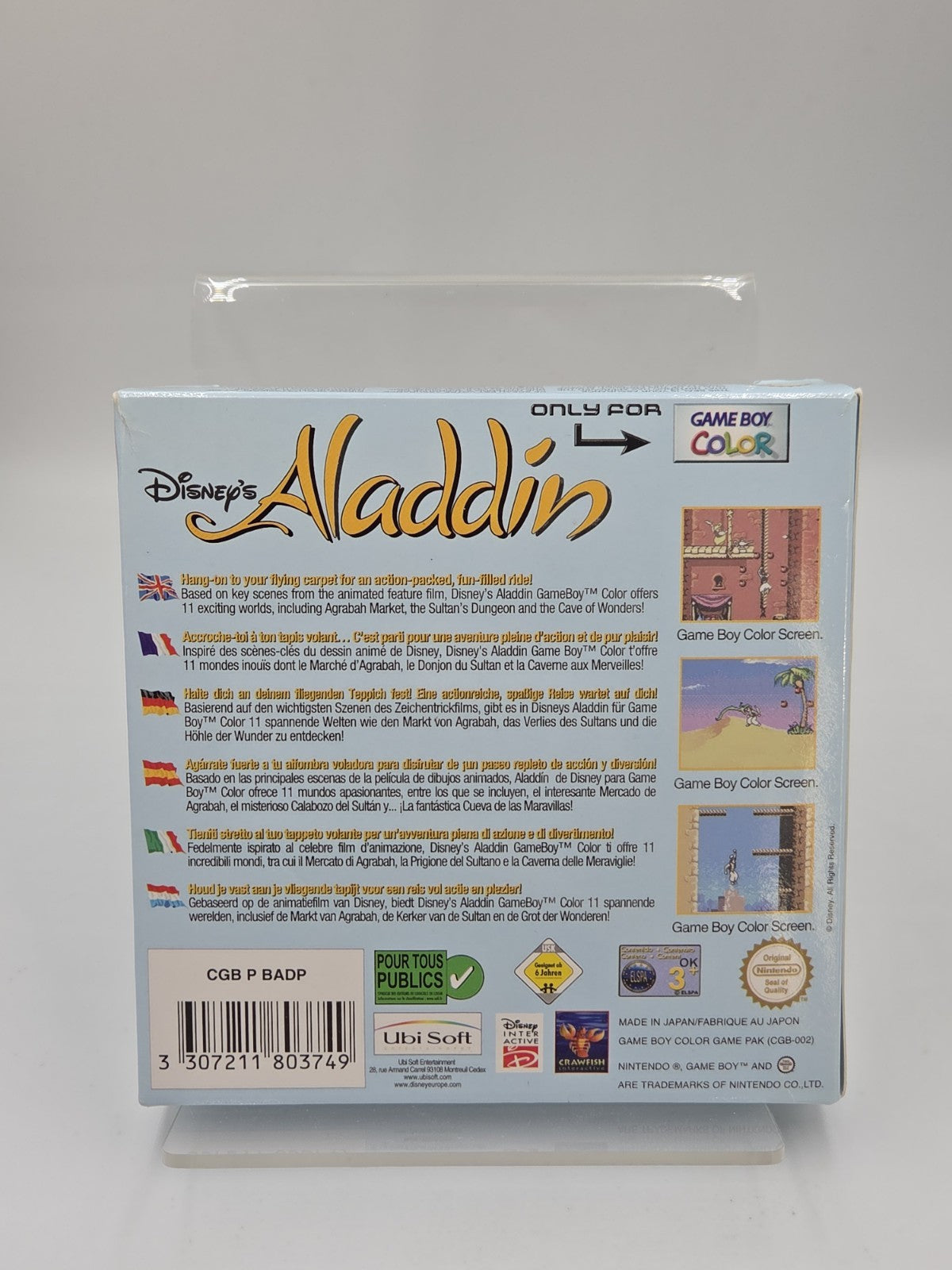 Nintendo Game Boy Color Spiel Disney's Aladdin mit OVP und Anleitung EUR