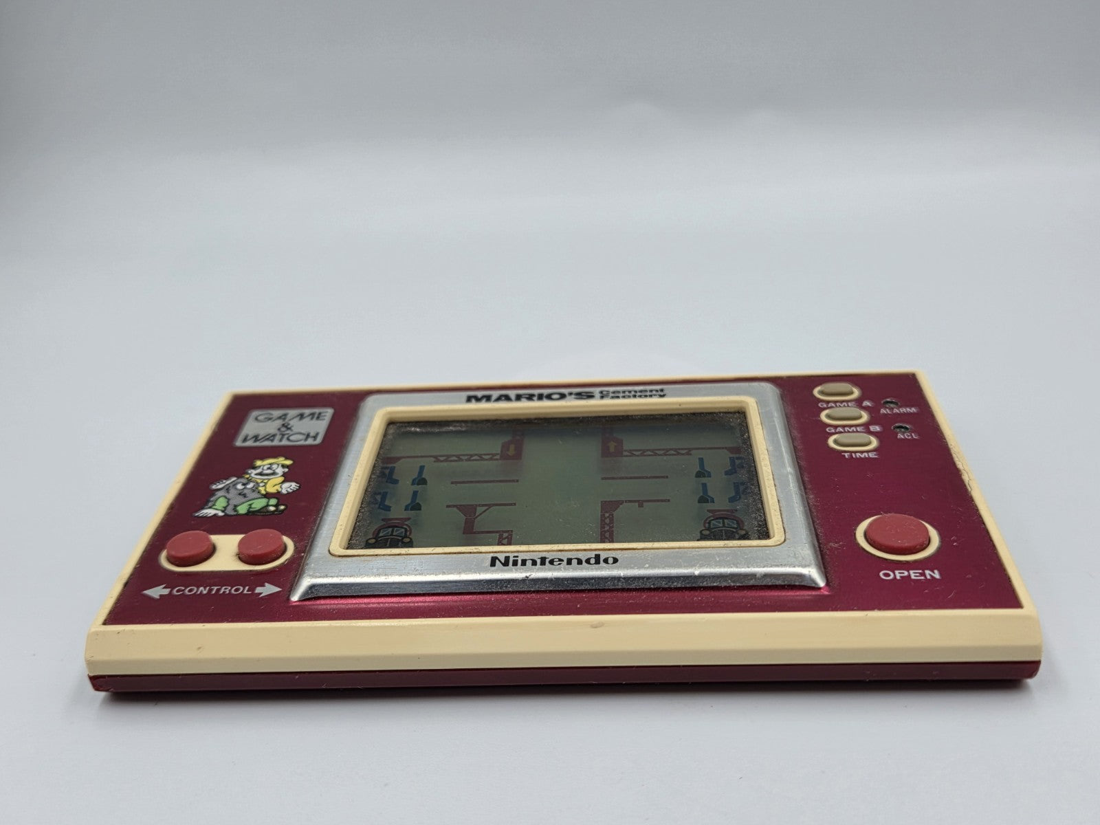 Nintendo Game & Watch Mario's Cement Factory Konsole Console 1988 Wide Screen